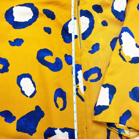 Phillip Lim 3.1 Orange Blue Animal Print size 14 - Picture 3 of 8